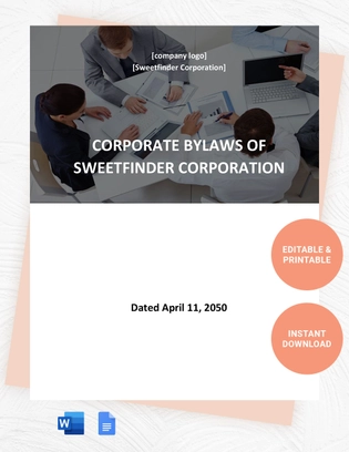 North Carolina Corporate Bylaws Template