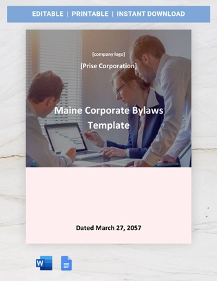 Michigan Corporate Bylaws Template