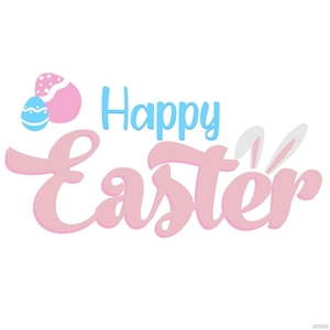 Calligraphy Easter Vector