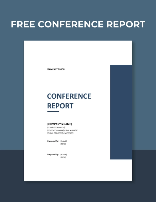 Conference Report Template Conference Report Template