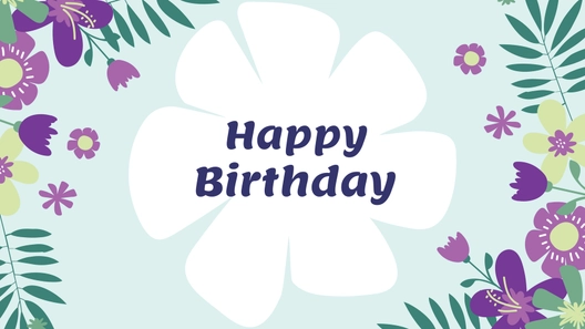 Floral Birthday Background