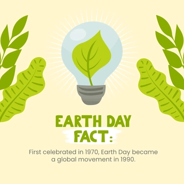 Free Earth Day Fact Template to Edit Online