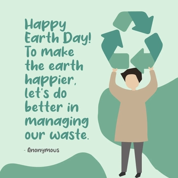 Free Happy Earth Day Quote Template to Edit Online