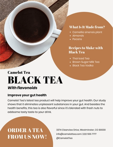 Beverage Sell Sheet Template