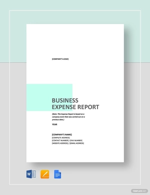 Business Expense Report Template