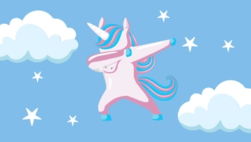 Free Unicorn Dabbing Background Template to Edit Online