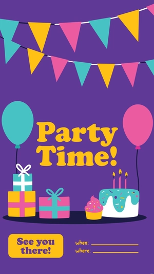 Birthday Invitation Mobile Background
