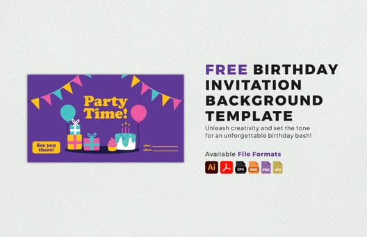Birthday Invitation Background Template