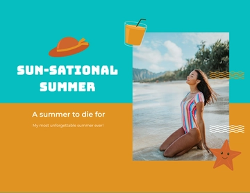 Free Summer Scrapbook Template to Edit Online