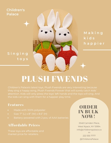 Free Toy Sell Sheet Template to Edit Online