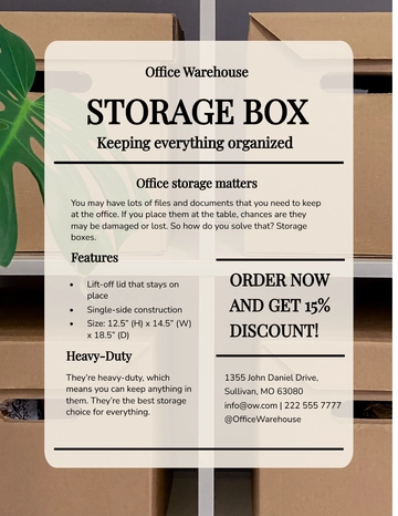 Free Informational Sell Sheet Template to Edit Online