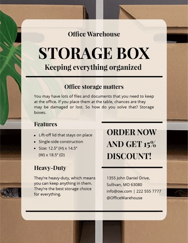 Informational Sell Sheet Template