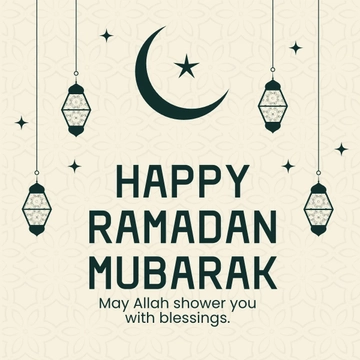 Free Ramadan Mubarak Greetings Template to Edit Online
