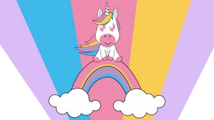 Colorful Unicorn Background