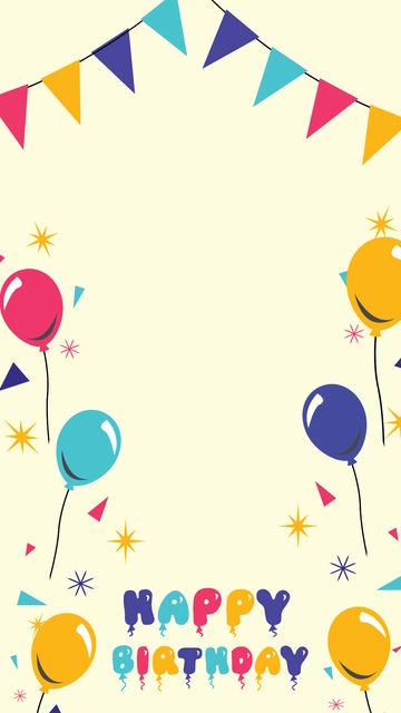 Free Happy Birthday Border Mobile Background Template to Edit Online Free Happy Birthday Border Mobile Background Template to Edit Online