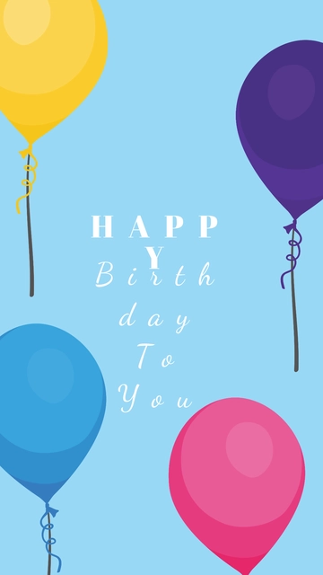 Free Happy Birthday Text Mobile Background Template to Edit Online Free Happy Birthday Text Mobile Background Template to Edit Online