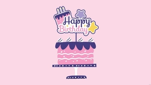 Happy Birthday Cake Topper Background