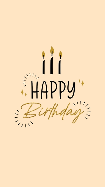 Free Glitter Happy Birthday Mobile Background Template to Edit Online