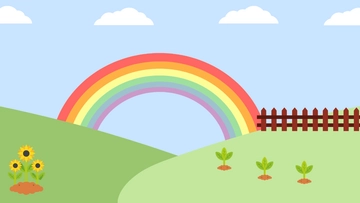 Free Simple Rainbow Background Template to Edit Online