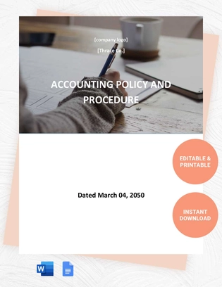 Accounting Policy And Procedure