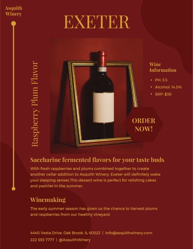 Free Wine Sell Sheet Template to Edit Online
