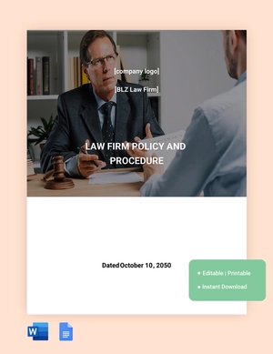 Law Firm Policy And Procedure