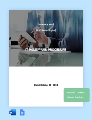 IT Policy And Procedure
