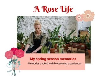 Free Floral Scrapbook Template to Edit Online
