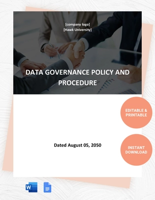 Data Governance Policy And Procedure Template