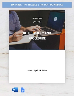 Rehire Policy And Procedure Template