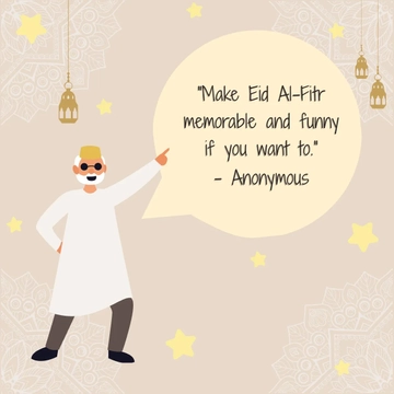 Free Funny Eid Al-Fitr Quote Template to Edit Online