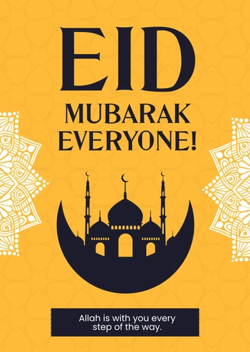 Free Eid Al-Fitr Mubarak Template to Edit Online