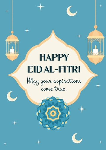 Free Eid Al-Fitr Wishes Template to Edit Online