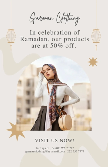 Free Ramadan Celebration Poster Template to Edit Online