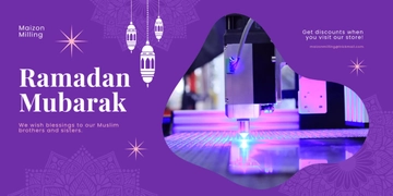 Free Ramadan Mubarak Banner Template to Edit Online