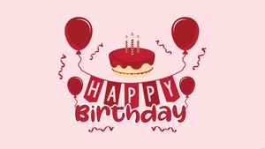 Red Happy Birthday Background