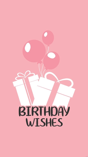 Free Happy Birthday Wishes Mobile Background Template to Edit Online