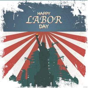 Retro Labor Day Vector
