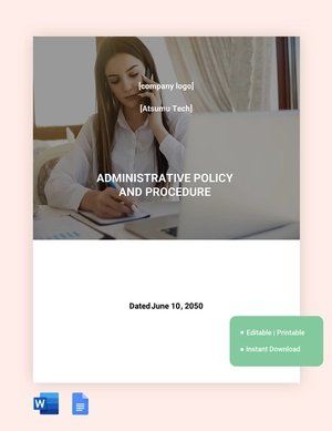 Administrative Policy And Procedure Manual
