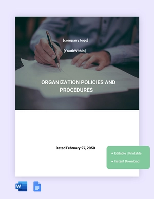 Policy And Procedure Guideline Template