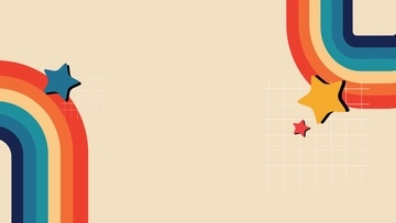 Free Retro Rainbow Background Template to Edit Online