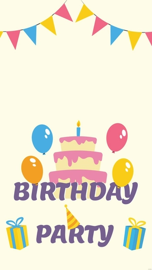 Happy Birthday Party Mobile Background