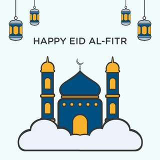 Cartoon Eid Al-Fitr Template