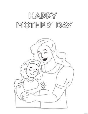 Mother's Day Coloring Page