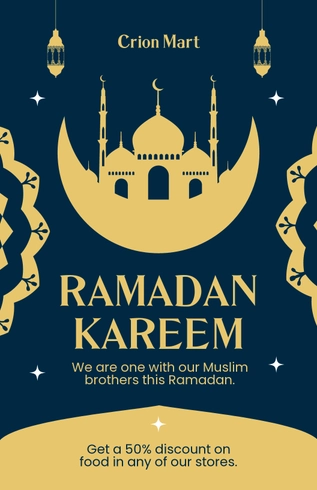 Free Ramadan Kareem Poster Template to Edit Online