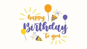 Free Happy Birthday Calligraphy Background Template to Edit Online