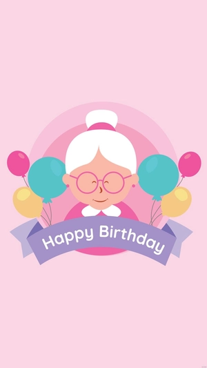Happy Birthday Grandma Mobile Background