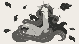 Black and White Unicorn Background