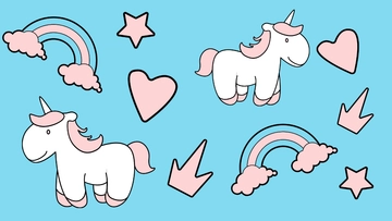 Free Seamless Unicorn Background Template to Edit Online