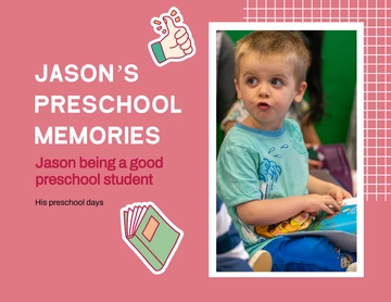 Free Preschool Scrapbook Template to Edit Online